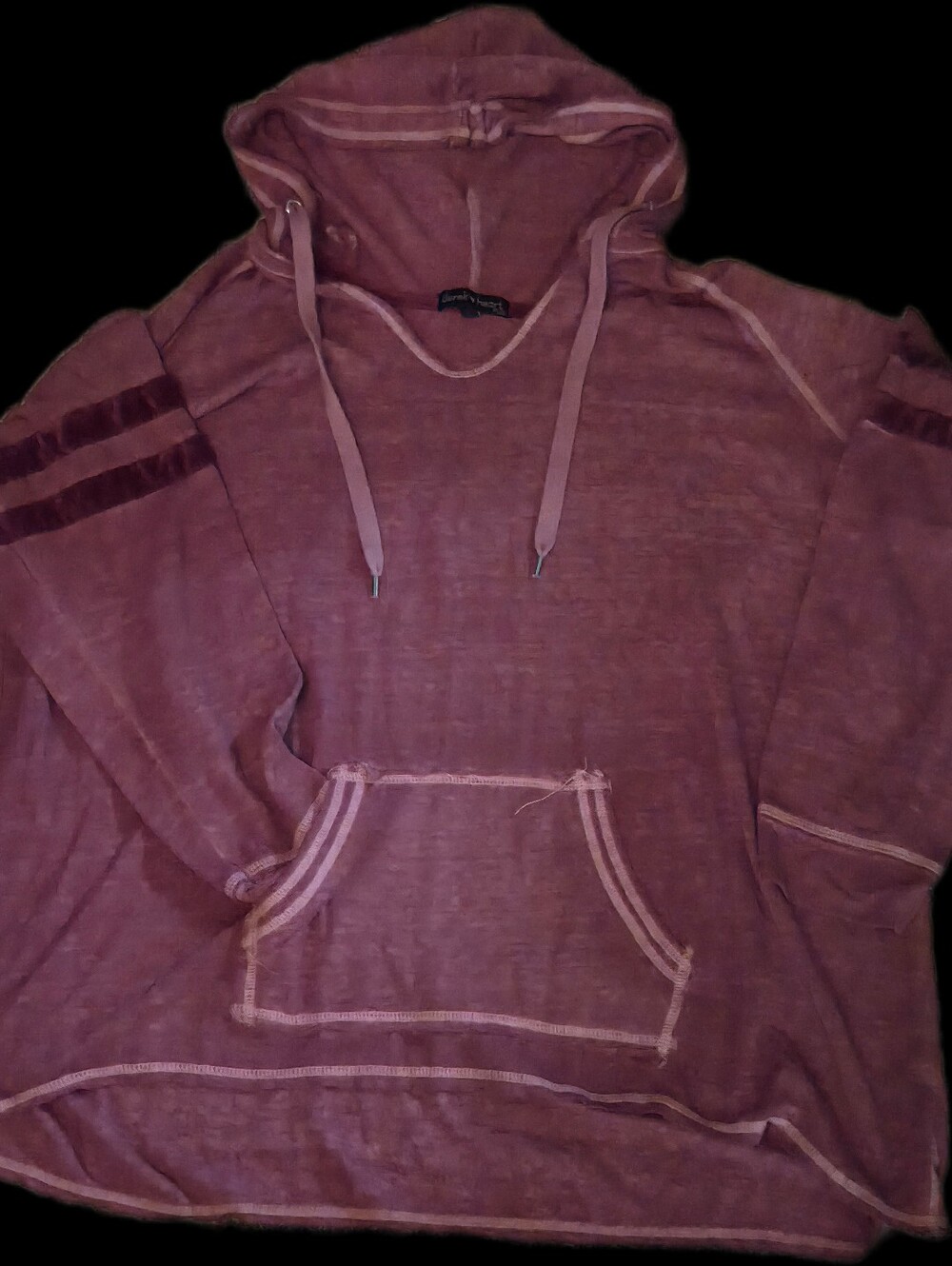 Derek Heart  Hoodie in Dusty Rose Mauve
